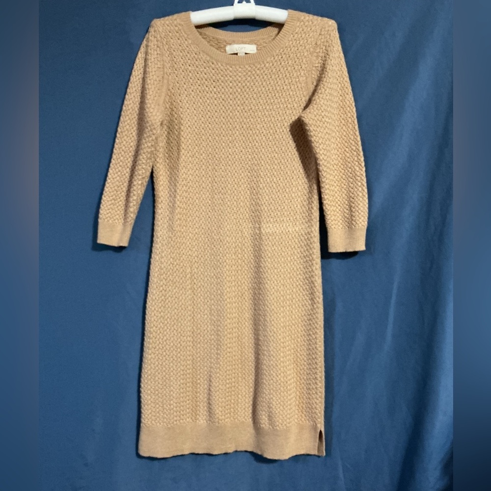 LOFT Tan Knit Dress